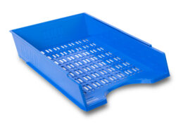 Zásuvka odkládací děrovaná, modrá - Kancelářský děrovaný odkladač na dokumenty formátu A4.