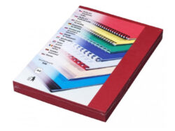 Desky kartónové DELTA A4/100ks, červené - Kartonov desky, z jedn strany raba imitace ke. Druh strana hladk matn v barv desek, 250 g/m2.